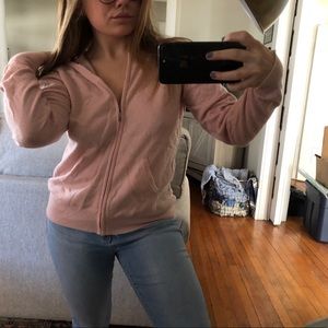 100% cashmere zip-up hoodie